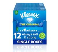 Kleenex Original Tissues Blue 3 Ply 12 Pack Soft Strong Absorbent Facial Tissues For Home Office Travel Daily Use