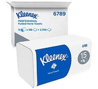 Kleenex Paper Hand Towels V-fold White 2 Ply 6789 186 Sheets Pack of 15
