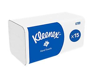 Kleenex Paper Hand Towels V-fold White 2 Ply 6789 186 Sheets Pack of 15