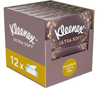 Kleenex Tissues - Ultra Soft Tissues, 12 Tissue Boxes (960 Facial Tissues) ,Pack of 12, 960.0 count