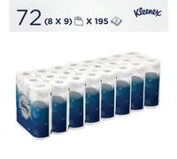 Kleenex Toilet Tissue 3-Ply x195 White 9 Rolls x8 Pack of 72 8459