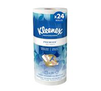 Kleenex Towels Premier Kitchen Paper Towels (13964), Cloth-Like Softness, Perforated, 24 Rolls/Case, 70 Kleenex Paper Towels/Roll