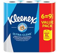 Kleenex® Ultra Clean™ Kitchen Roll, 6 Maxi XL Kitchen Rolls (= 9 Rolls), Unsurpassed Absorbency and Strength Kitchen Paper - 100% Recyclable Packaging