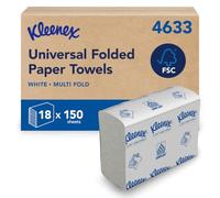 Kleenex Ultra Folded Paper Towels 4633, FSC Certified, 18x150 Sheets