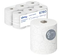 Kleenex Ultra Paper Hand Towels Rolled White 2 Ply 150 m 6780 Pack of 6