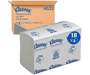 Kleenex Ultra Paper Hand Towels Z-fold White 2 Ply U4633100 150 Sheets Pack of 18