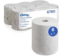 Kleenex Ultra Rolled Paper Hand Towels 6780 - 2-Ply, Embossed, Soft & Absorbent, Food Contact Certified - for Premium Hand Drying - Compatible with Aquarius Dispensers - 6 x 150m (900m Total)