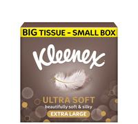 Kleenex Ultra Soft Extra Large Facial Tissues - Single Compact Tissue Box - Beautifully Soft and Silky Tissues