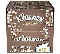 Kleenex Ultra Soft Facial Tissues - Pack of 12 Tissue Boxes - Our Softest Tissue - Supremely Soft And Silky Tissues Designed With Luxury In Mind