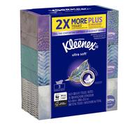 Kleenex Ultra Soft & Strong Facial Tissues 120 Tissues per Flat Box 3 Pack