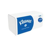 Kleenex V-Fold Paper Hand Towels 2-Ply x124 White Pack of 15 6778