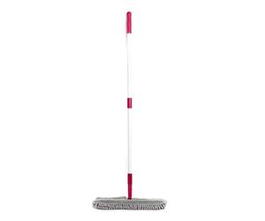 Kleeneze KL026750UFEU7 2-in-1 Flexi Mop with Extendable Neck - Treated with Anti Bac Protection, Double Sided, Washing & Drying, 180° Flexible Neck, Detachable Machine Washable Head, Sponge Floor Mop