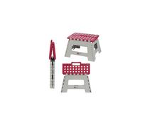 Kleeneze KL031879FEU6 Small Folding Step Stool - Ideal for Hard-to-Reach Places, Maximum Load 150 kg, Folds Away for Storage, Step Up, Space Saving