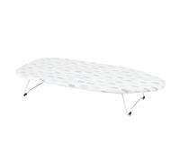 Kleeneze KL062291ELISEFEU7 Foldable Tabletop Ironing Board - Compact Ironing Table, 100% Cotton Cover, Suitable for Left & Right-Handed Users, Ideal for Travel and Small Homes, Lightweight, 73 x 31 cm