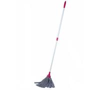 Kleeneze KL062536EU Microfibre Cloth Mop - Removable Absorbent Mop Head Refill Included, 77cm - 128cm Extendable Handle, Drip/Scratch Free, Wet Or Dry Floor Cleaner, Cleaning for Hard Floors, Grey