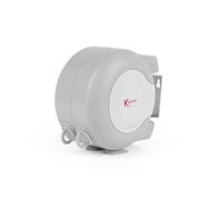 Kleeneze KL064332FEU7 Retractable Reel Washing Line - 2 x 15M Clothesline, Wall Mountable With Pivoting Bracket, Natural Outdoor Laundry Drying, Double Clothes Line, Space Saving, Accessories Included