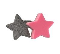 Kleeneze KL072818EU Twinkle and Shine Cleaning Sponge for Kitchen, Washing Up and Home, Super Absorbent, Double Abrasive & Soft Side, Ergonomic Design, Pack of 2, Carbon steel, Grey/Pink