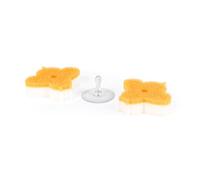 Kleeneze KL072832EU7 Dish Sponges - Scrubbing Scourer Sponge for Washing Up, Scratch Free Abrasive Scrub, Soft Sponge Layer, Double Sided, Kitchen & Cleaning, with Suction Holder, Busy Bee, 2 Pack