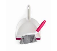 Kleeneze KL082534UFEU7 Antibac Dustpan and Brush Set - Handheld Sweeping Brush with Shovel, Bristles Treated with Silver Phosphate, Flexible Lip Picks Up Dust, Pet Hair, Crumbs & Dirt, Ergonomic Grip