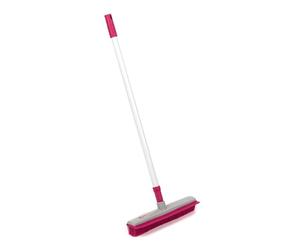 Kleeneze Pet Rubber Cleaning Broom With Telescopic Handle 1.2m | Electrostatic rubber bristles, built-in squeegee edge, wet or dry use, indoor or outdoor cleaning, rinse clean after use