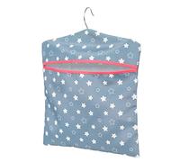 Kleeneze KL081599EU7 Star Print Peg Bag - Hang on Line, Peg Organisation, Easy Hanging Hook for Storage, Holds up to 50 Pegs, Reusable, Indoor/Outdoor Use, Clothes Peg Bag, 33 x 30 cm