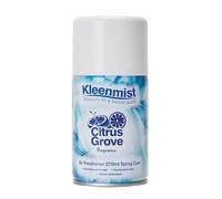KleenMist Aerosol Air Freshener Refill 270 mL ~ Pack of 12 (Citrus Grove)