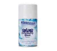 KleenMist Aerosol Air Freshener Refill 270 mL ~ Pack of 12 (Cranberry)