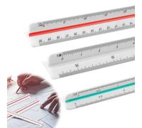 KLEHOPE 3 Pieces Scale Ruler, 30 cm Ruler, Long Rulers, With Color Coded Grooves for Blueprint - Metric Architectural Scale, Suitable for Students and Technical Draftsmen