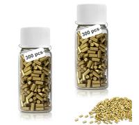 KLEHOPE 600 Pieces Lighter Flints, 2.2 x 5 mm Small Replacement Firestone Flints with Storage Bottles, Golden, for Zippo and Clipper Lighters