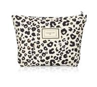 KLEHOPE Cosmetic Bag, Leo Print Cosmetic Bag Girls, Nylon Toiletry Bags with Tight Closing Zip, Travel Cosmetic Bag, for Storing Cosmetics or Small Items