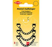 Kleiber 10 X 1 X 0.5 Cm Sew On Metal Coat Hangers, Set Of 3, Black