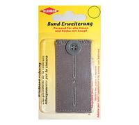 Kleiber 100 Percent Cotton Button Waist Extender for Trousers and Skirts, Grey
