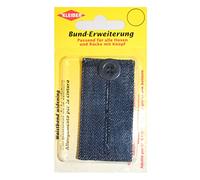 Kleiber 100 Percent Cotton Button Waist Extender for Trousers and Skirts, Light Denim