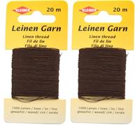 Kleiber 11.8 x 6.2 x 0.4 cm Linen Thread, Brown (Pack of 2)