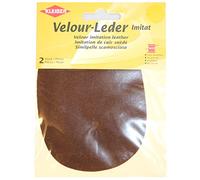 Kleiber 12.5 x 10 cm Imitation Suede Leather Sew on Knee/Elbow Patches Oval, Chestnut