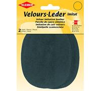 Kleiber 12.5 x 10 cm Imitation Suede Leather Sew on Knee/Elbow Patches Oval, Dark Grey