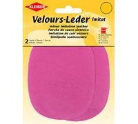 Kleiber 12.5 x 10 cm Imitation Suede Leather Sew on Knee/Elbow Patches Oval, Pearl Pink