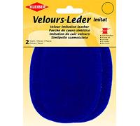 Kleiber 12.5 x 10 cm Imitation Suede Leather Sew on Knee/Elbow Patches Oval, Royal Blue
