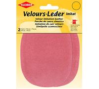 Kleiber 12.5 x 10 cm Imitation Suede Leather Sew on Knee/Elbow Patches Oval, Salmon Pink