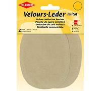Kleiber 12.5 x 10 cm Imitation Suede Leather Sew on Knee/Elbow Patches Oval, Sand