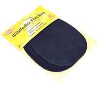 Kleiber 12 x 10 cm Oval Suede Leather Patches, 1 Pair, Navy Blue