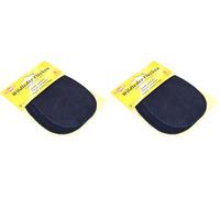 Kleiber 12 x 10 cm Oval Suede Leather Patches, 1 Pair, Navy Blue (Pack of 2)