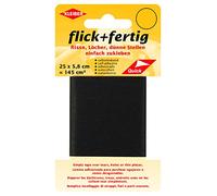 Kleiber 145 cm² Flick Plus Fertig Self Adhesive Nylon Repair Tape, Black