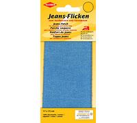 Kleiber 17cm x 15cm Iron On Denim Jeans Repair Patch-Cut to Size Required-Light Blue