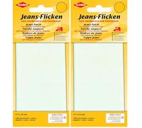 Kleiber 17 x 15 cm Denim Jeans Repair Patch, White (Pack of 2)