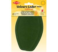 Kleiber Large Imitation Suede Leather Patches-1 Pair (2) -18cm x 10cm-Olive Green