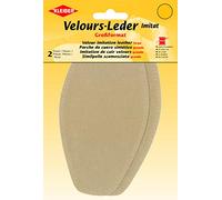 Kleiber Large Imitation Suede Leather Patches-1 Pair (2) -18cm x 10cm-Sand