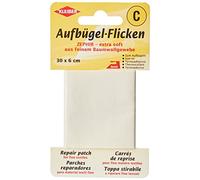 Kleiber 310-16 30 x 6 cm Extra Soft Fine Cotton Iron-On Repair Tape, Cream