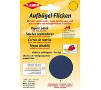 Kleiber Iron On Repair Patch for Fine Knit Textiles-40cm x 12 cm Size-Dark Blue, 40 x 12 cm
