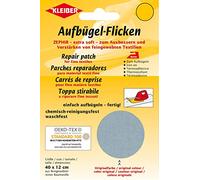 Kleiber Iron On Repair Patch for Fine Knit Textiles-40cm x 12 cm Size-Light Grey, 40 x 12 cm